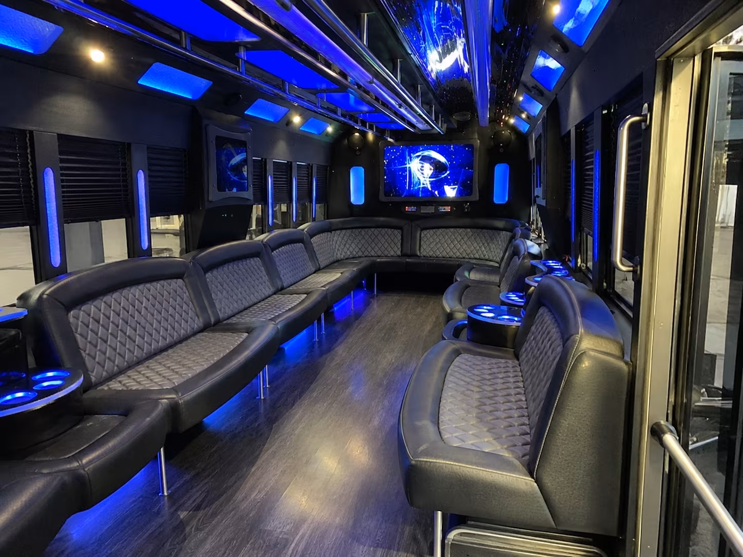 Visalia Bachelor & Bachelorette Transportation party bus exterior