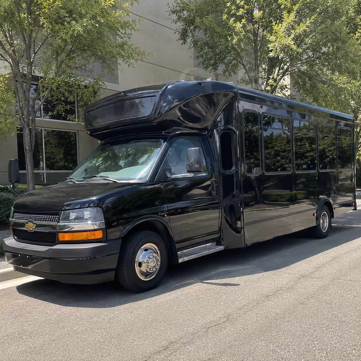 Visalia Birthday, Sweet 16, & Quinceañera Transportation party bus exterior