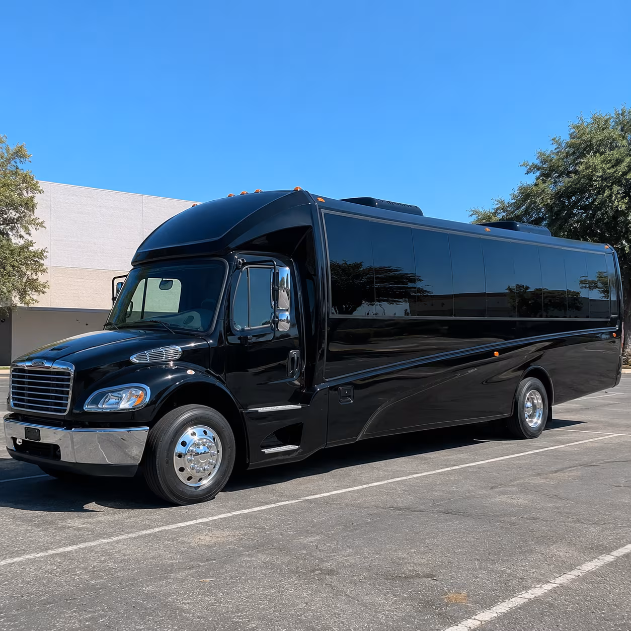 Visalia Corporate Transportation party bus exterior