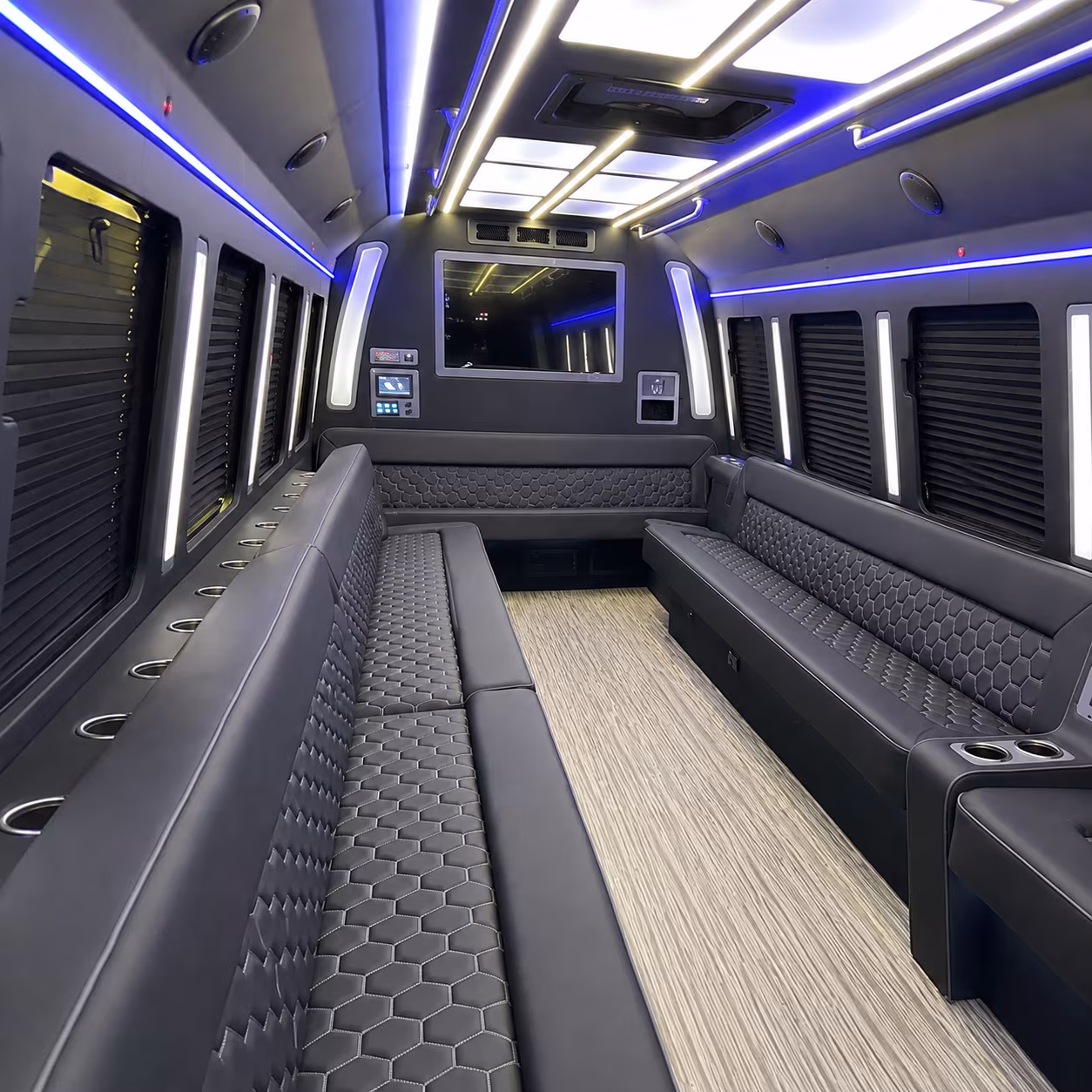 Visalia Prom & Homecoming Transportation party bus exterior