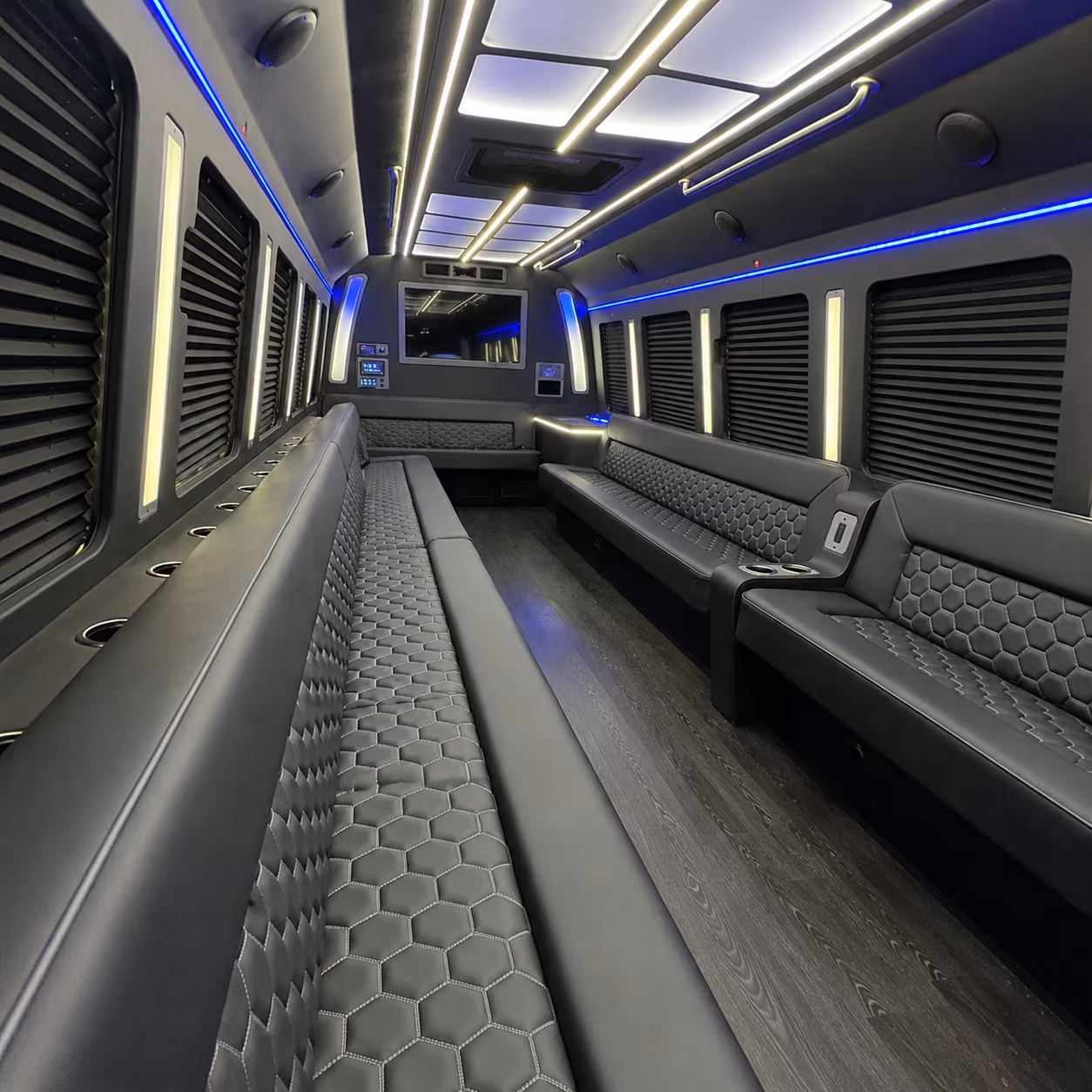 Visalia Prom & Homecoming Transportation party bus exterior