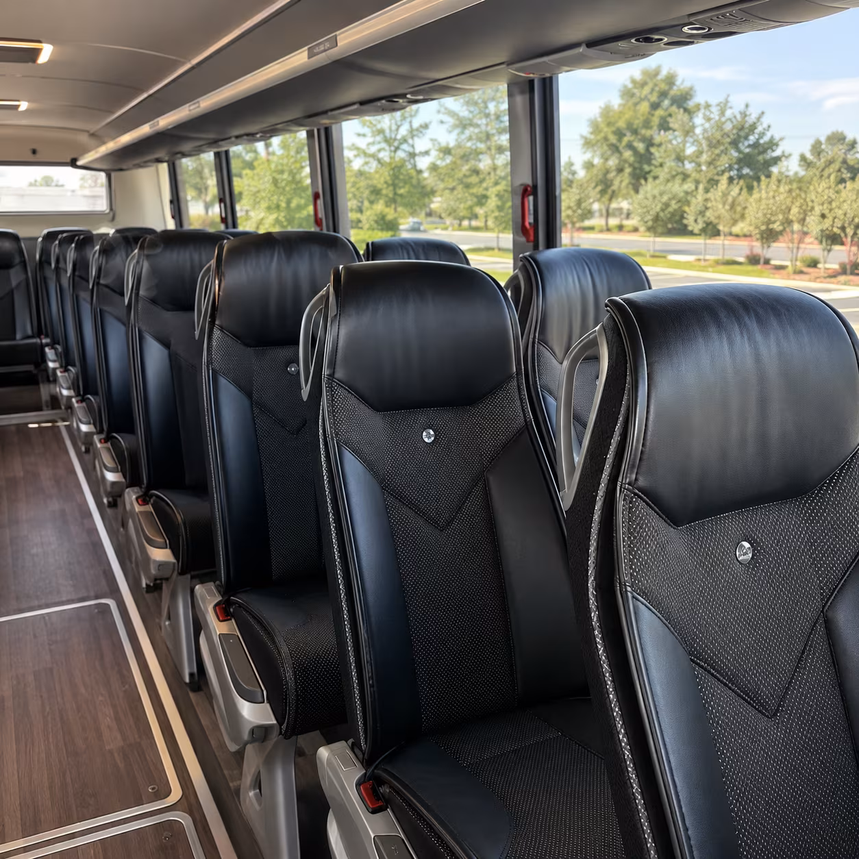 Visalia School Event Transportation party bus exterior