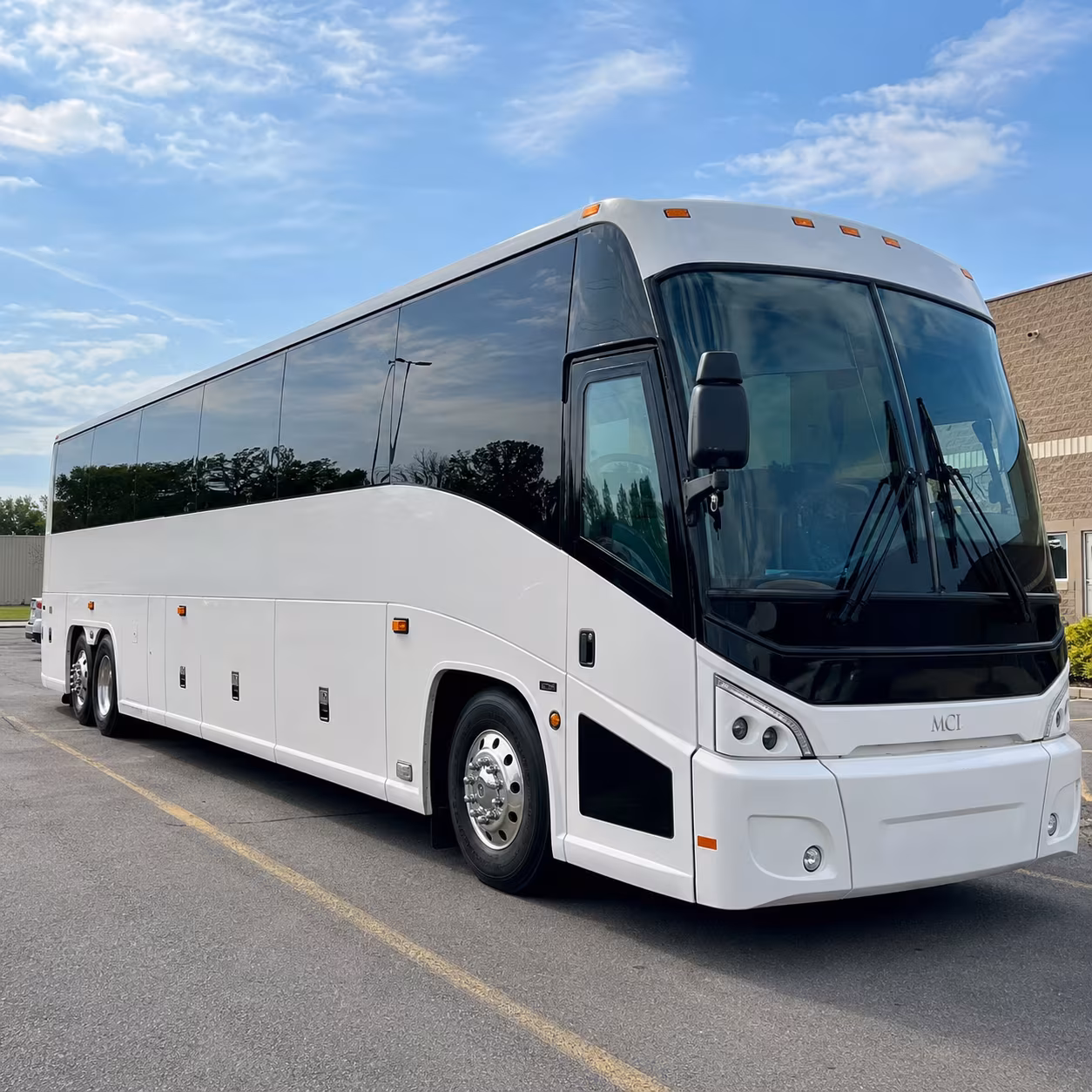 Visalia School Event Transportation party bus exterior