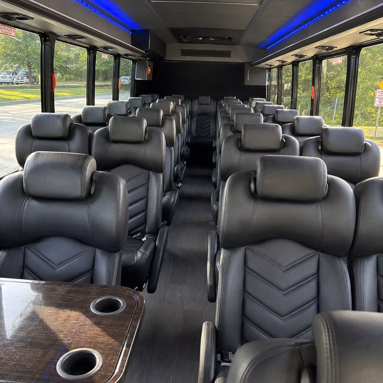 Visalia School Event Transportation party bus exterior