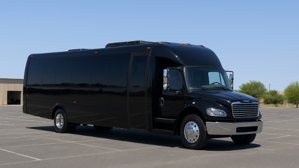 Exterior of Visalia Party Bus Company's 20 Passenger Party Bus in Turlock