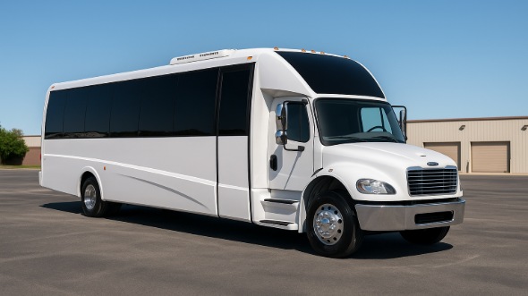 Exterior of Visalia Party Bus Company's 25 Passenger Party Bus in Fresno