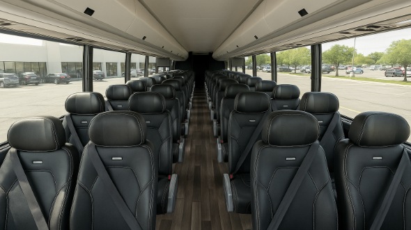 Interior of Visalia Party Bus Company's 28 Passenger Minibus in Visalia