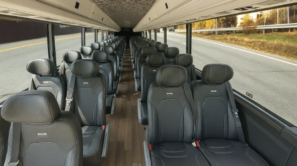 Interior of Visalia Party Bus Company's 30 Passenger Minibus in Visalia