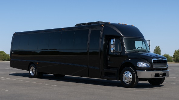 Exterior of Visalia Party Bus Company's 30 Passenger Party Bus in Clovis
