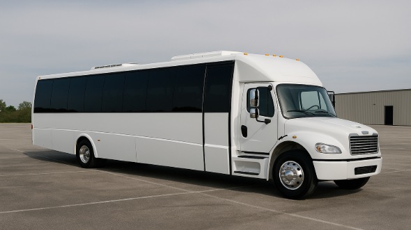Exterior of Visalia Party Bus Company's 30 Passenger Party Bus in Delano