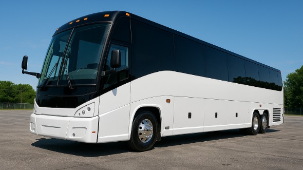 Exterior of Visalia Party Bus Company's 40 Passenger Party Bus in Merced