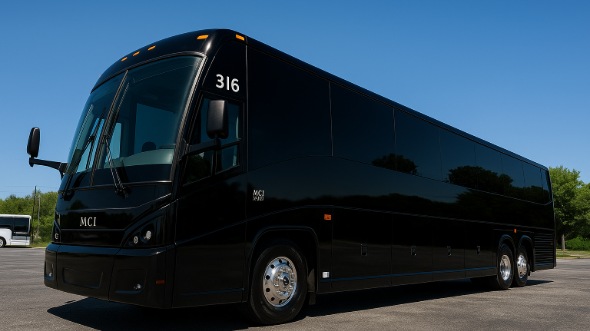 Exterior of Visalia Party Bus Company's 40 Passenger Party Bus in Tulare