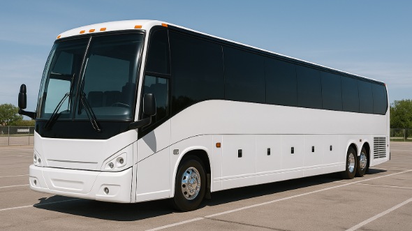 Exterior of Visalia Party Bus Company's 46 Passenger Charter Bus in Visalia