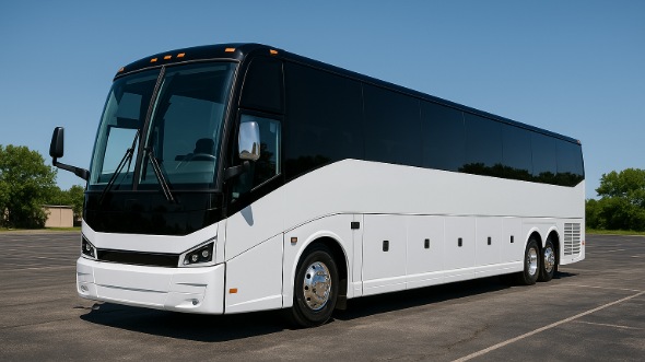 Exterior of Visalia Party Bus Company's 50 Passenger Party Bus in Visalia